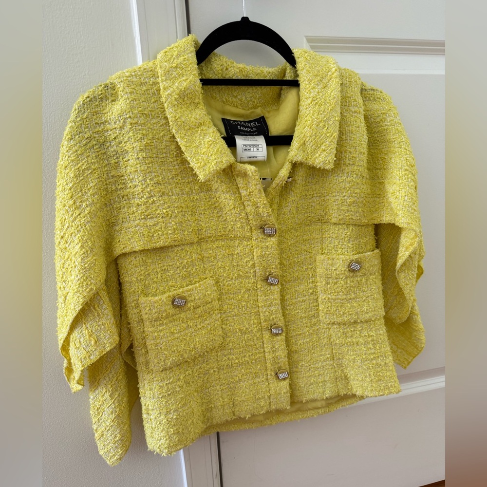 CHANEL Yellow Tweed Jacket from Cruise 2010